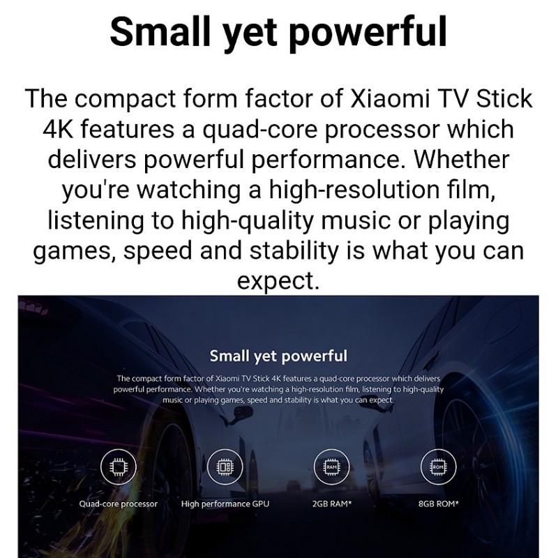 XIAOMI Android TV Stick 4K 8GB/ 4K